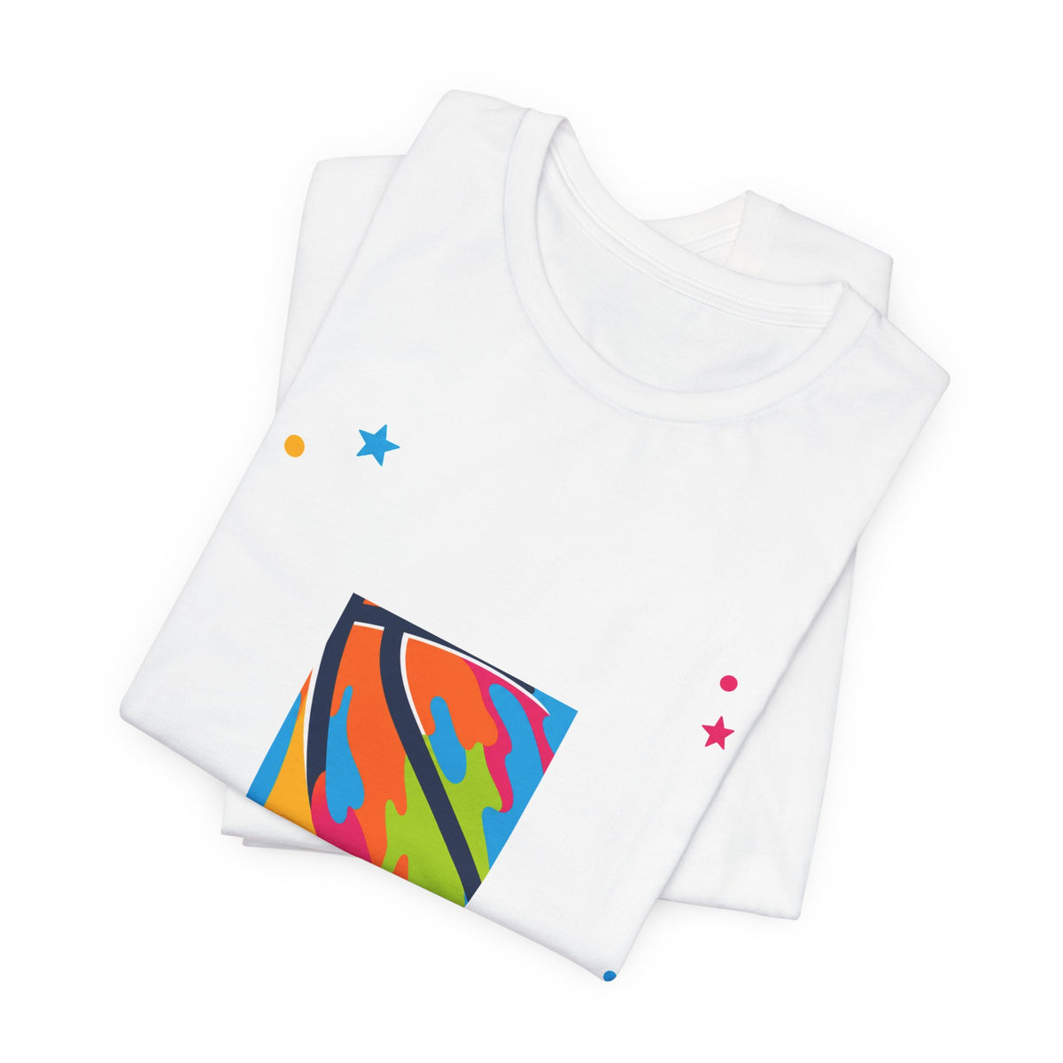 Color Pop Basketball Tee | Bold Paint Splatter Basketball Shirt | Basketball Gift Tee | Bright Sports Graphic