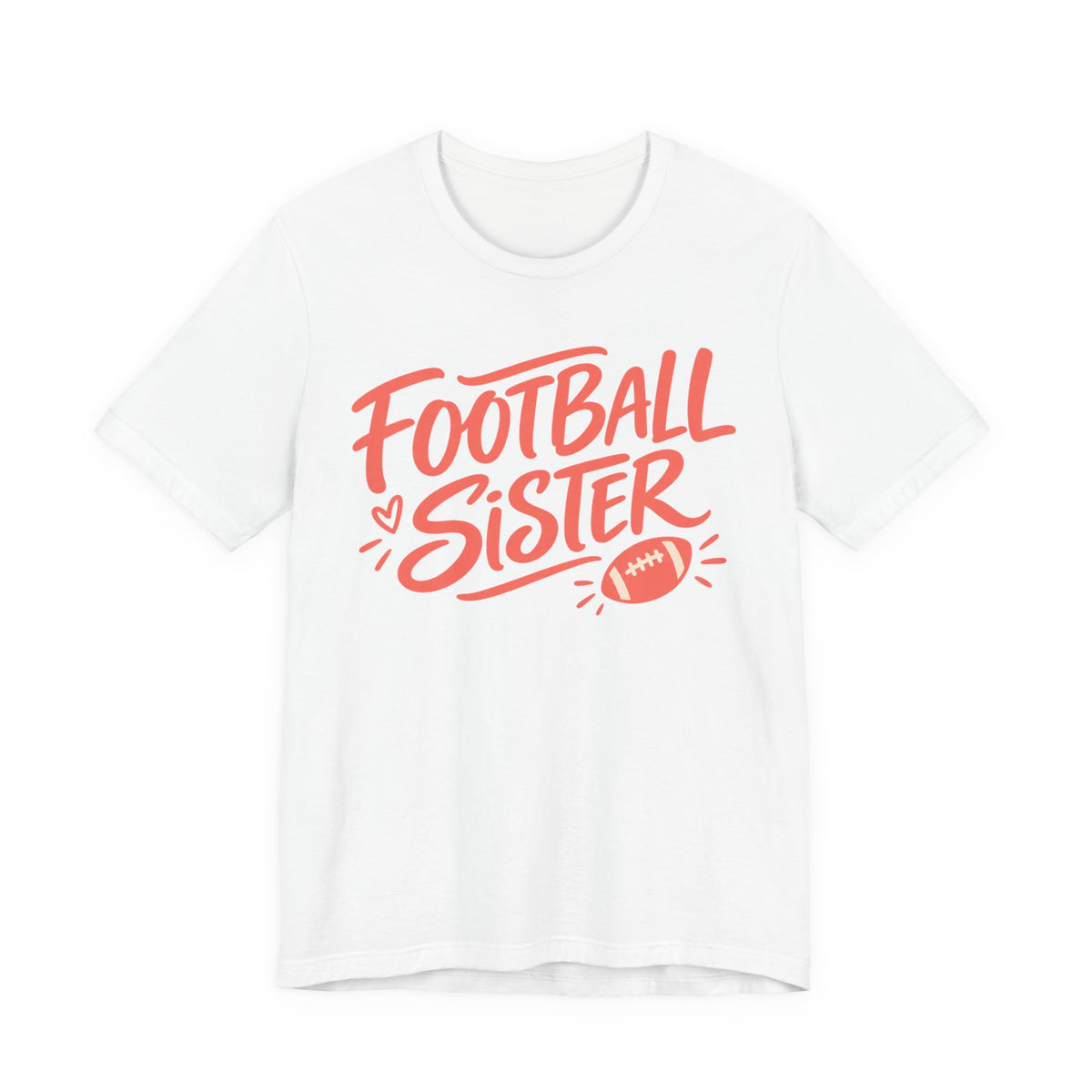 Football Sister Script Tee | Hand Lettered Sis Shirt | Proud Sister Game Day Shirt | Football Sibling Gift Tee