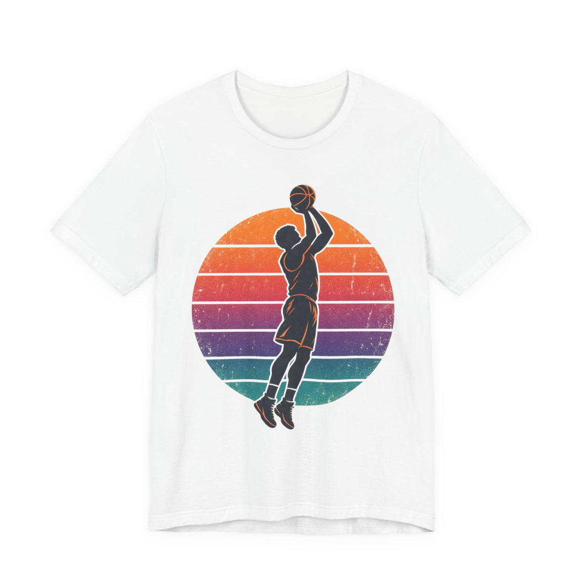 Retro Basketball Silhouette T-Shirt | Vintage 90s Hoops Tee | Old School Basketball Gift Shirt