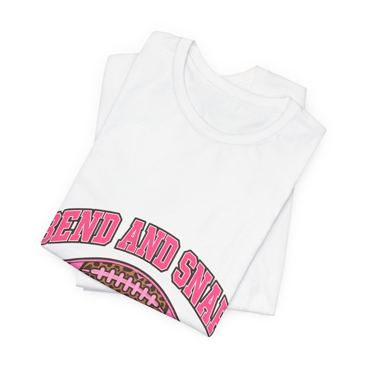 Bend And Snap Leopard Tee | Leopard Print Varsity Football Shirt | Football Gift Tee | Girly Sports Graphic