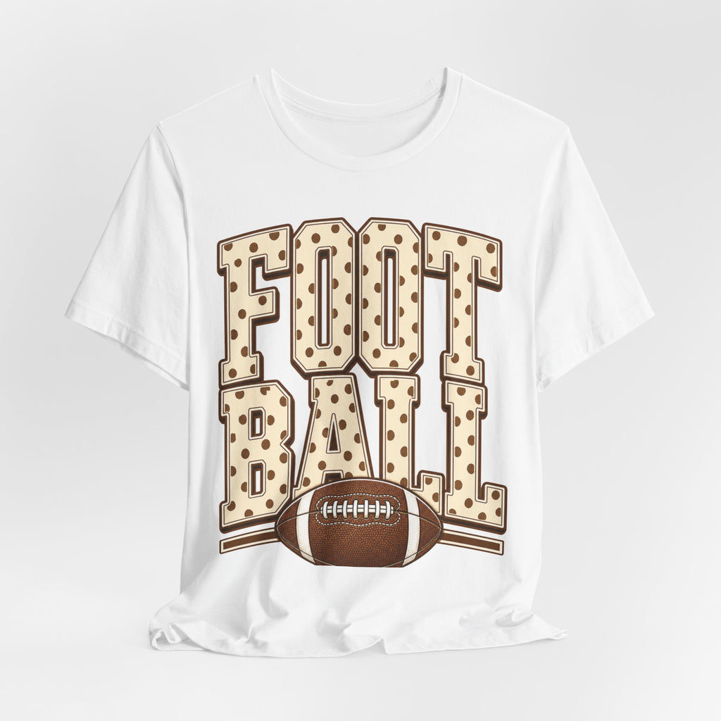 Football Polka Dot Tee | Bold Varsity Football Shirt | Football Gift Tee | Classic Sports Graphic