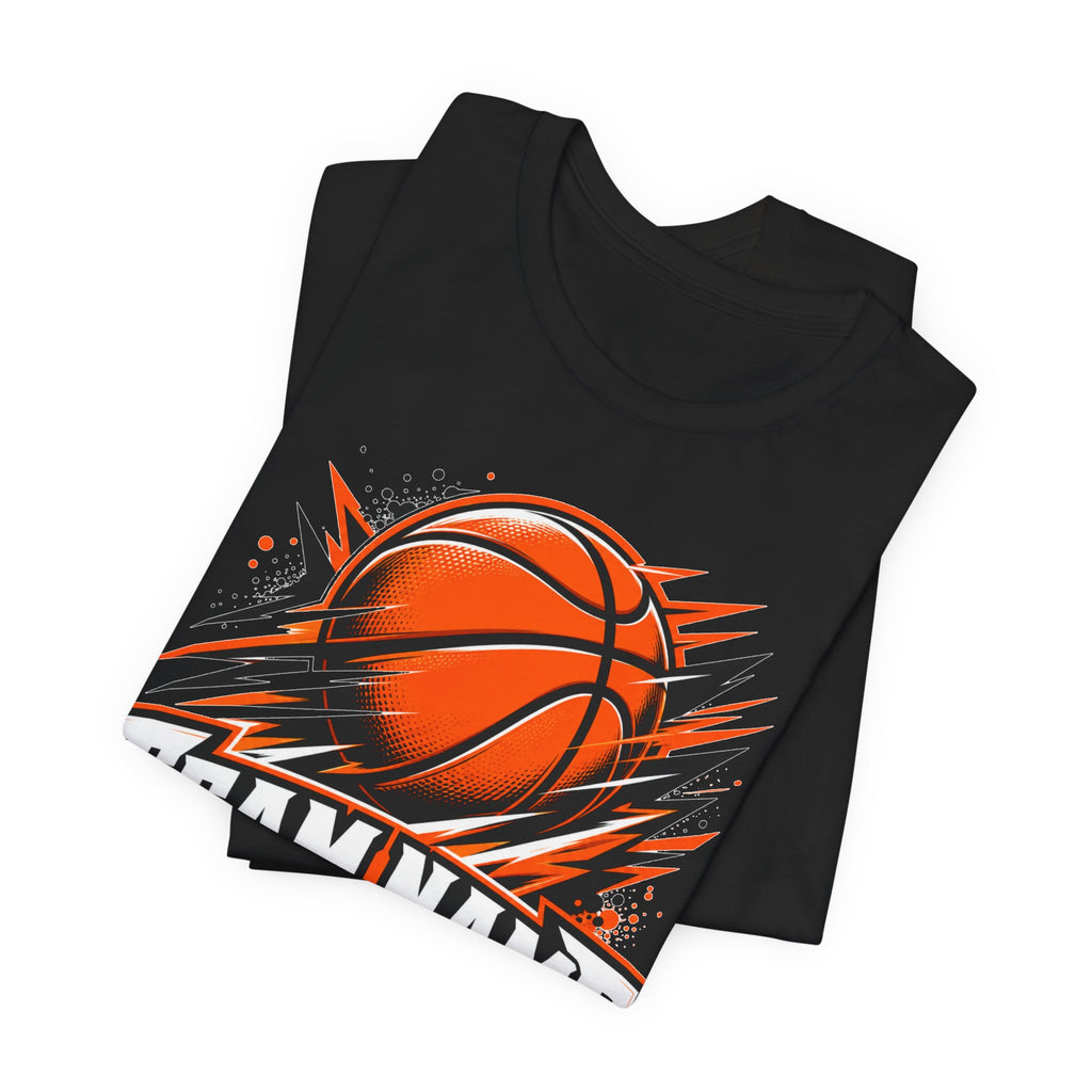 Custom Team Name Basketball Tee | Personalized Bold Team Logo Shirt | Custom Basketball Team Gift | Comic Style Team Logo Design