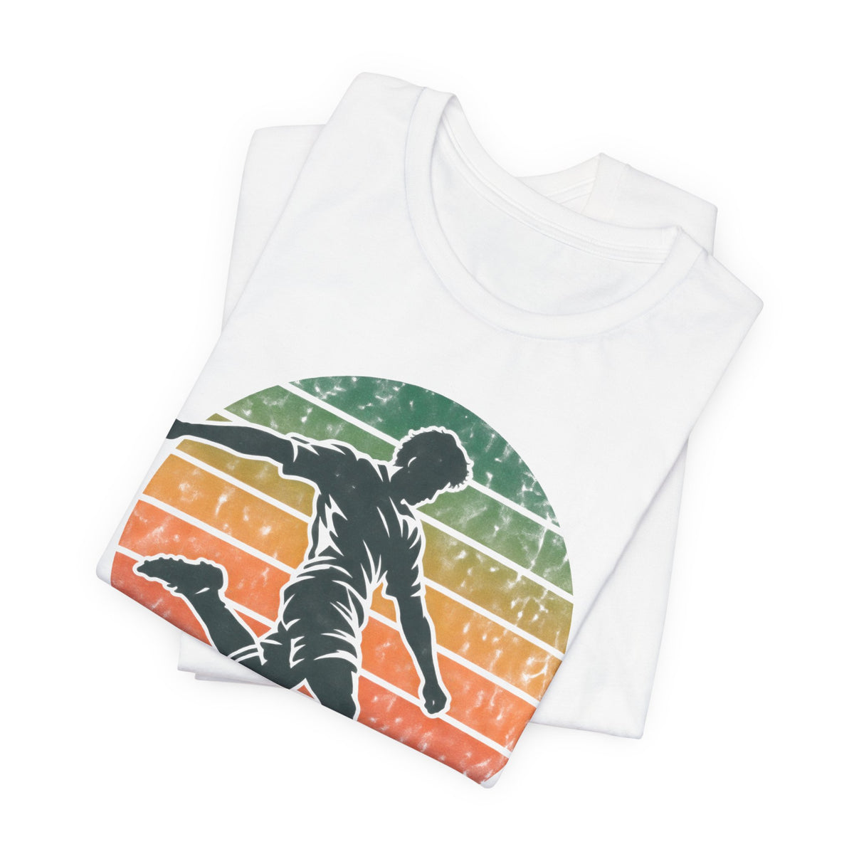 Retro Soccer Player Silhouette Tee | Vintage 90s Soccer Design | Old School Pitch Shirt | Retro Sports Gift | Soccer Throwback Gift | Classic Soccer Design