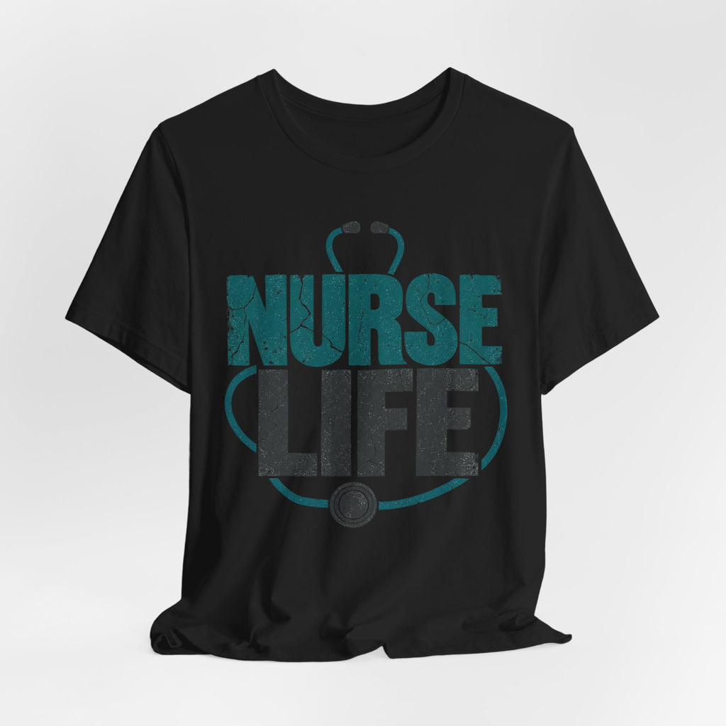 Nurse Life Distressed T-Shirt | RN Grunge Nurse Shirt | Nurse Gift Tee | Nursing School Grad Gift