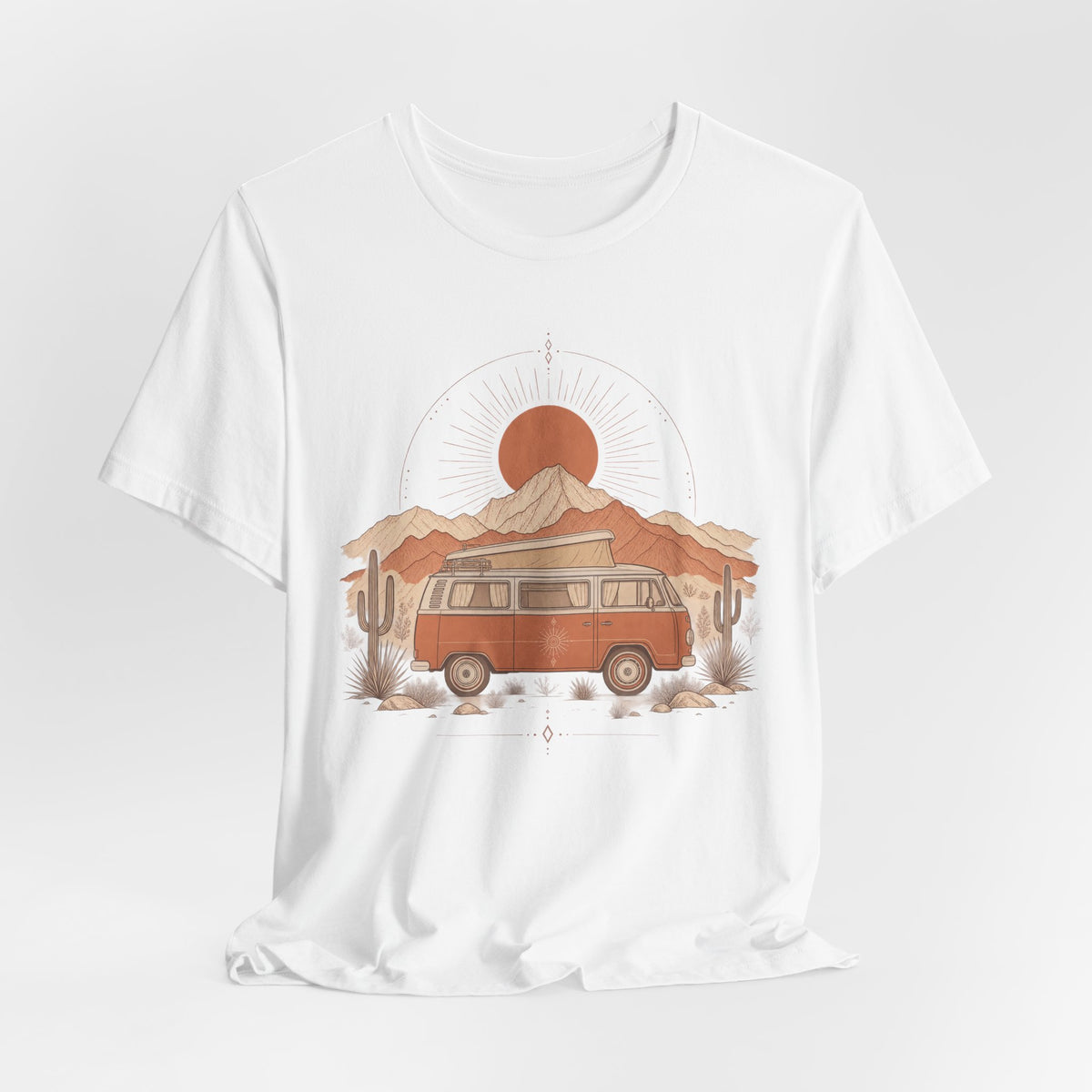 Van Life Boho Sunset T-Shirt | Camper Van Road Trip Tee | Digital Nomad Gift Shirt