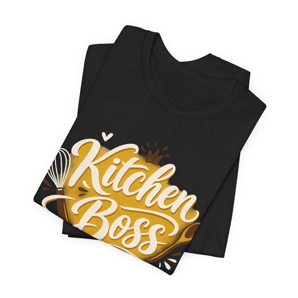 Kitchen Boss Chef Script T-Shirt | Funny Cooking Shirt | Chef Gift Tee | Culinary Gift Design