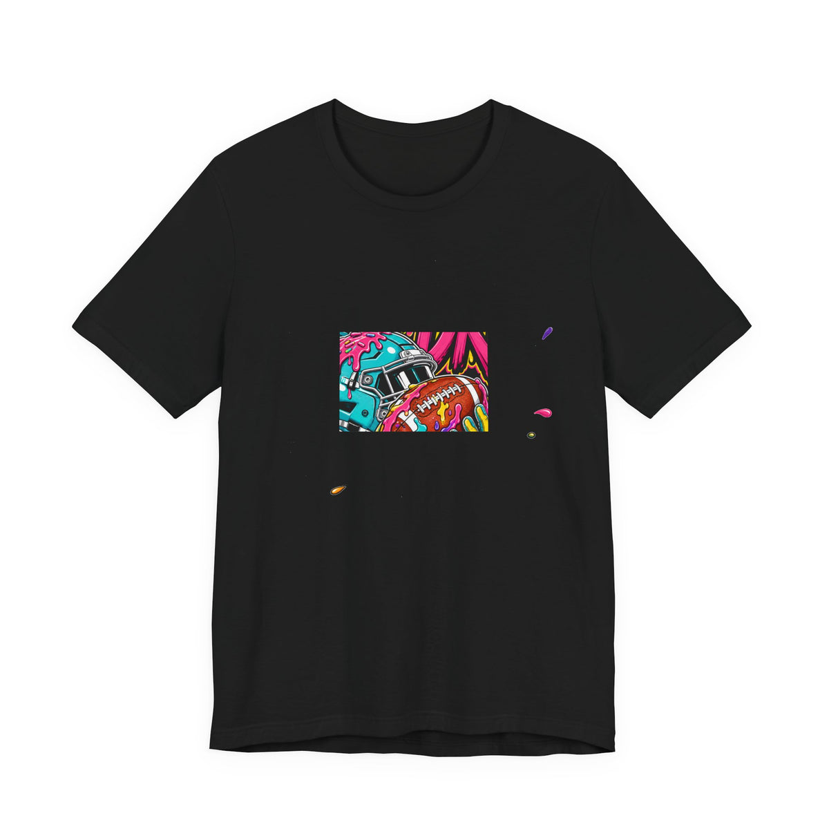 Respect The Drip Graffiti Tee | Bold Football Paint Drip Shirt | Football Graphic Gift | Street Football Tee