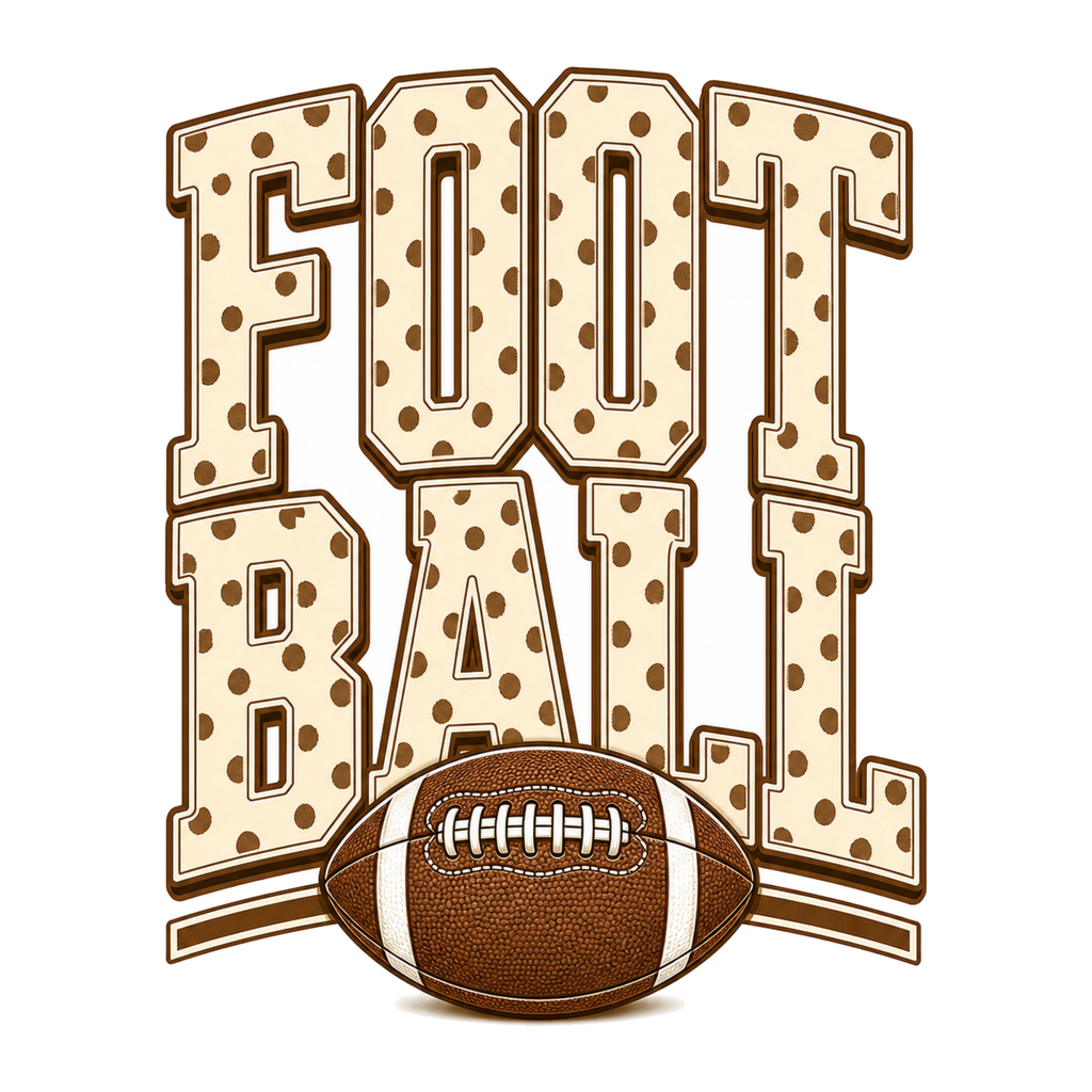 [Digital Download] Football Polka Dot Tee SVG PNG EPS Cricut Silhouette Sublimation Design