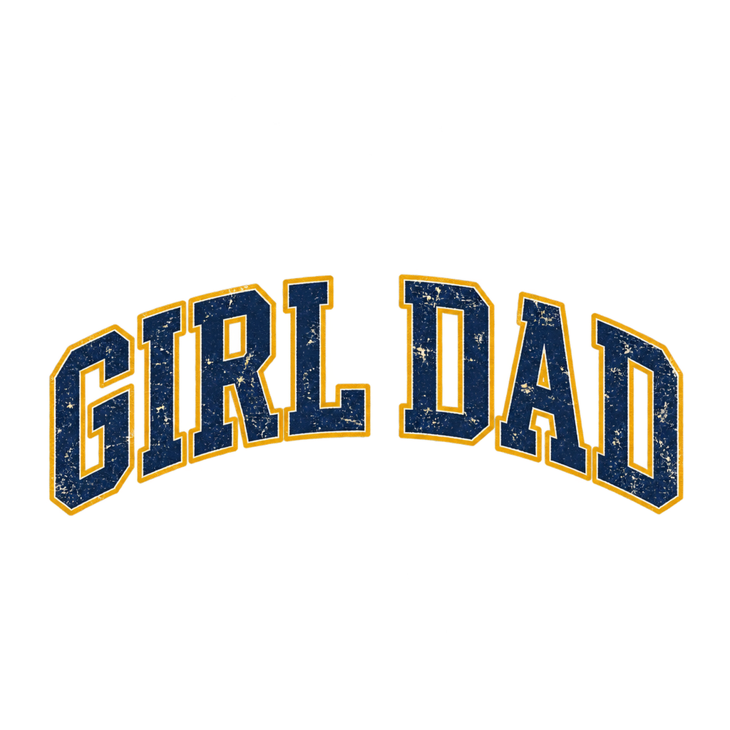 [Digital Download] Girl Dad Vintage Collegiate Arch T-Shirt SVG PNG EPS Cricut Silhouette Sublimation Design