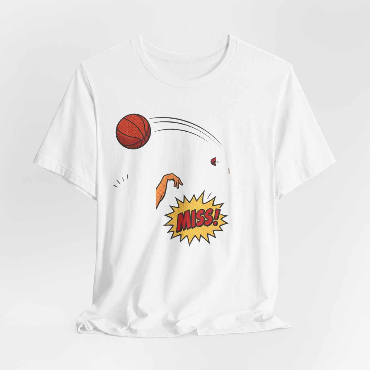 Funny Basketball T-Shirt | Airball Comic Halftone Tee | Basketball Humor Shirt | Funny Hoops Gift Shirt | Comic Basketball Tee