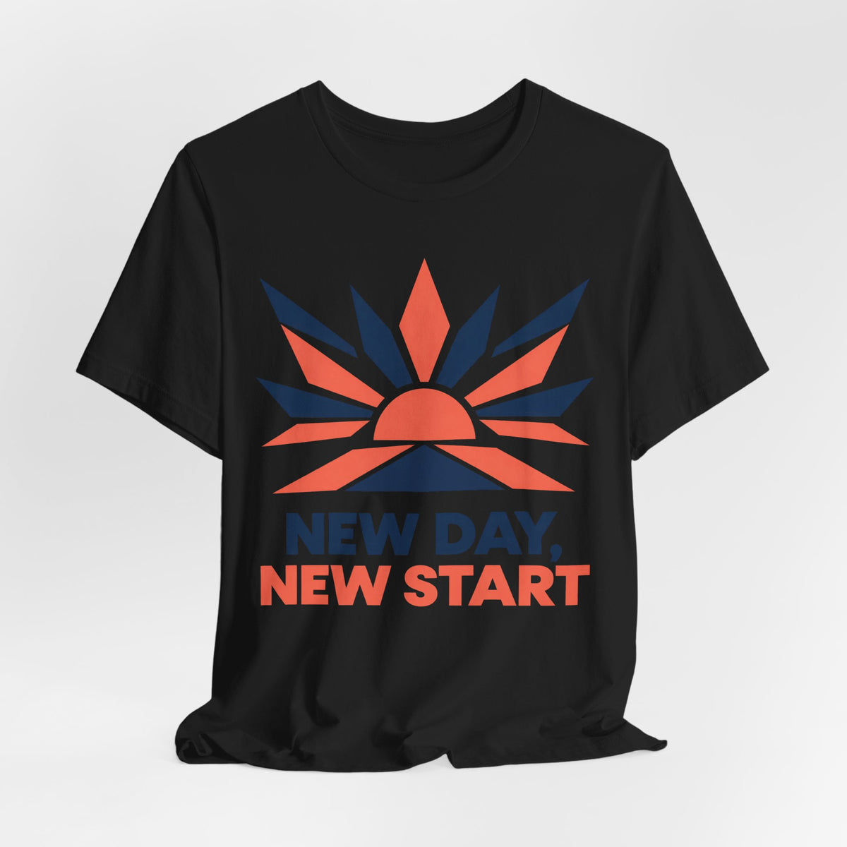 New Day New Start Geometric T-Shirt | Fresh Start Sunrise Tee | Motivational Gift Shirt