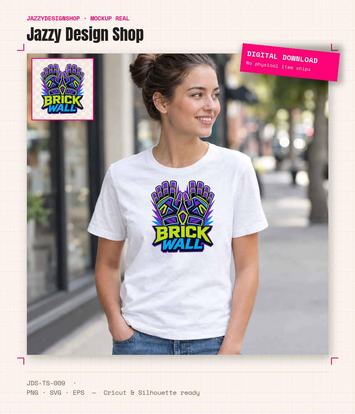 [Digital Download] Brick Wall Goalkeeper Neon Tee SVG PNG EPS Cricut Silhouette Sublimation Design