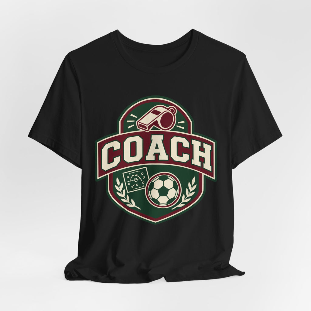 Soccer Coach Tee | Coach Whistle Tactics Badge Design | Soccer Coach Shirt | Coach Appreciation Gift | Soccer Coach Gift | Team Coach Badge Design