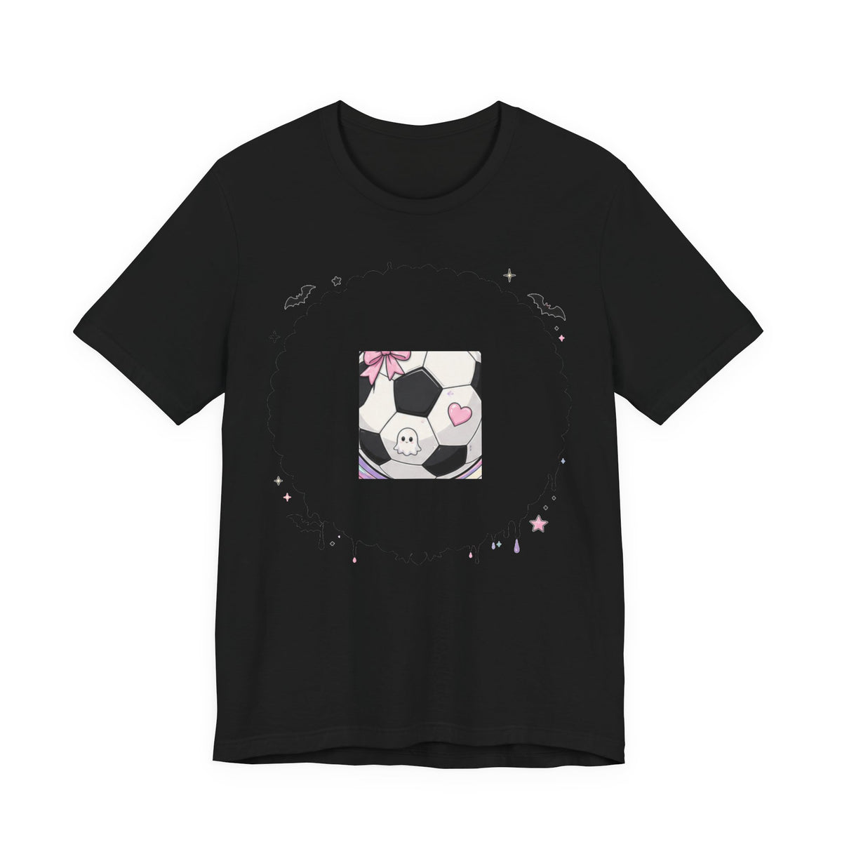 Eat Sleep Soccer Repeat Tee | Pastel Soccer Badge Shirt | Soccer Gift Tee | Cute Soccer Ball Design