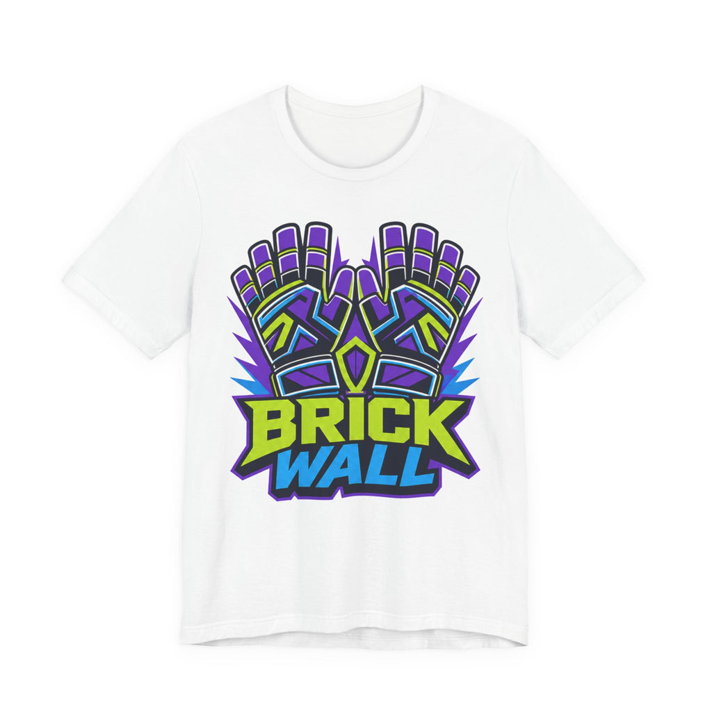 Brick Wall Goalkeeper Neon Tee | Bold Soccer Gloves Shirt | Soccer Goalkeeper Gift | Street Soccer Design