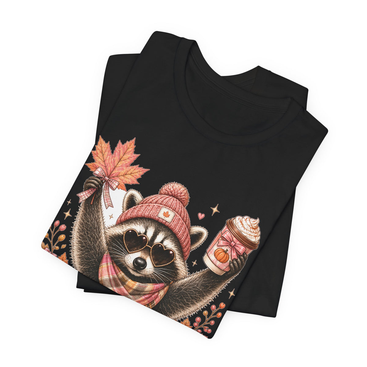 Tis The Season Raccoon Tee | Cute Autumn Raccoon Shirt | Fall Gift Tee | Cozy Sweater Weather Design