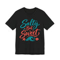 Salty But Sweet T-Shirt | Hand-Lettered Summer Script Tee | Beach Quote Gift Shirt