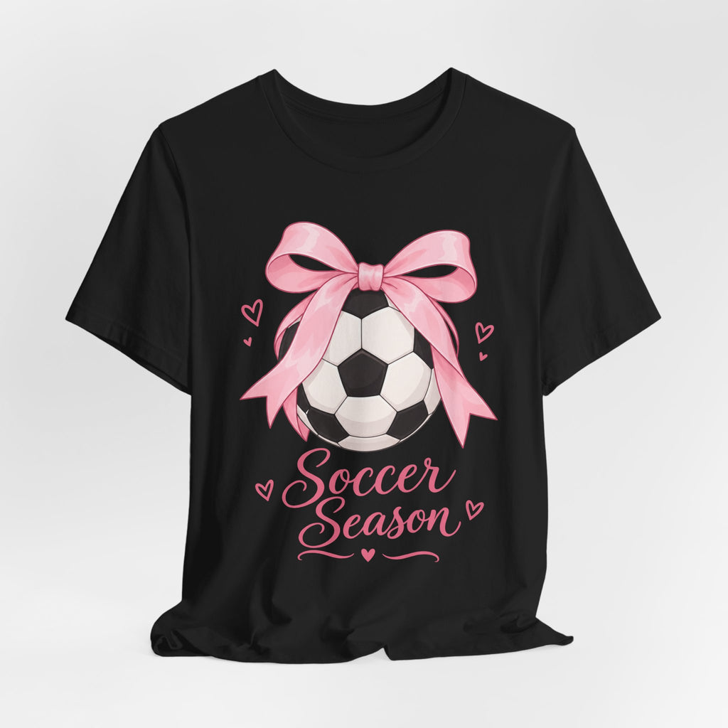 Soccer Mom Tee | Coquette Bow Soccer Mom Design | Soccer Mom Shirt | Game Day Mom Gift | Soccer Mom Gift | Sports Mom Coquette Design