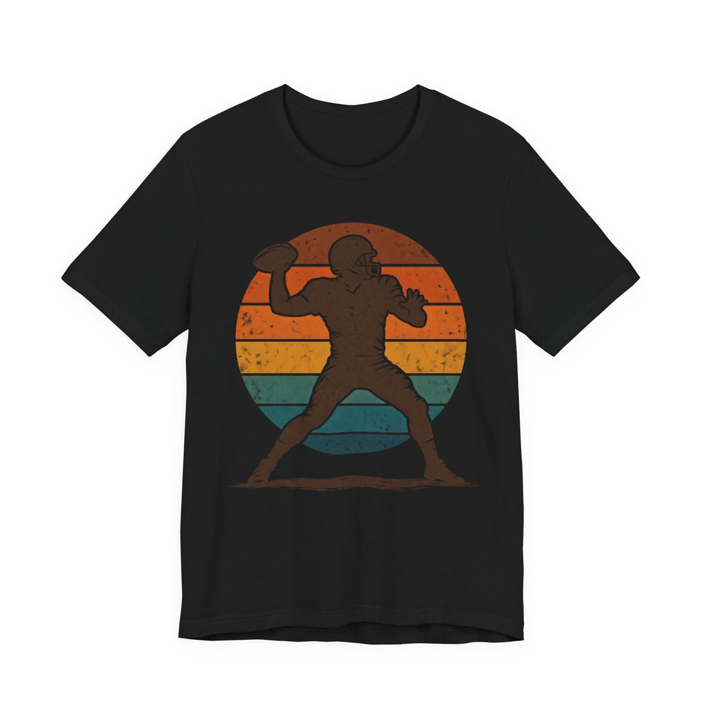 Retro Football Quarterback T-Shirt | Vintage 90s Football Tee | Old School Gridiron Shirt | Football Throwback Gift Shirt