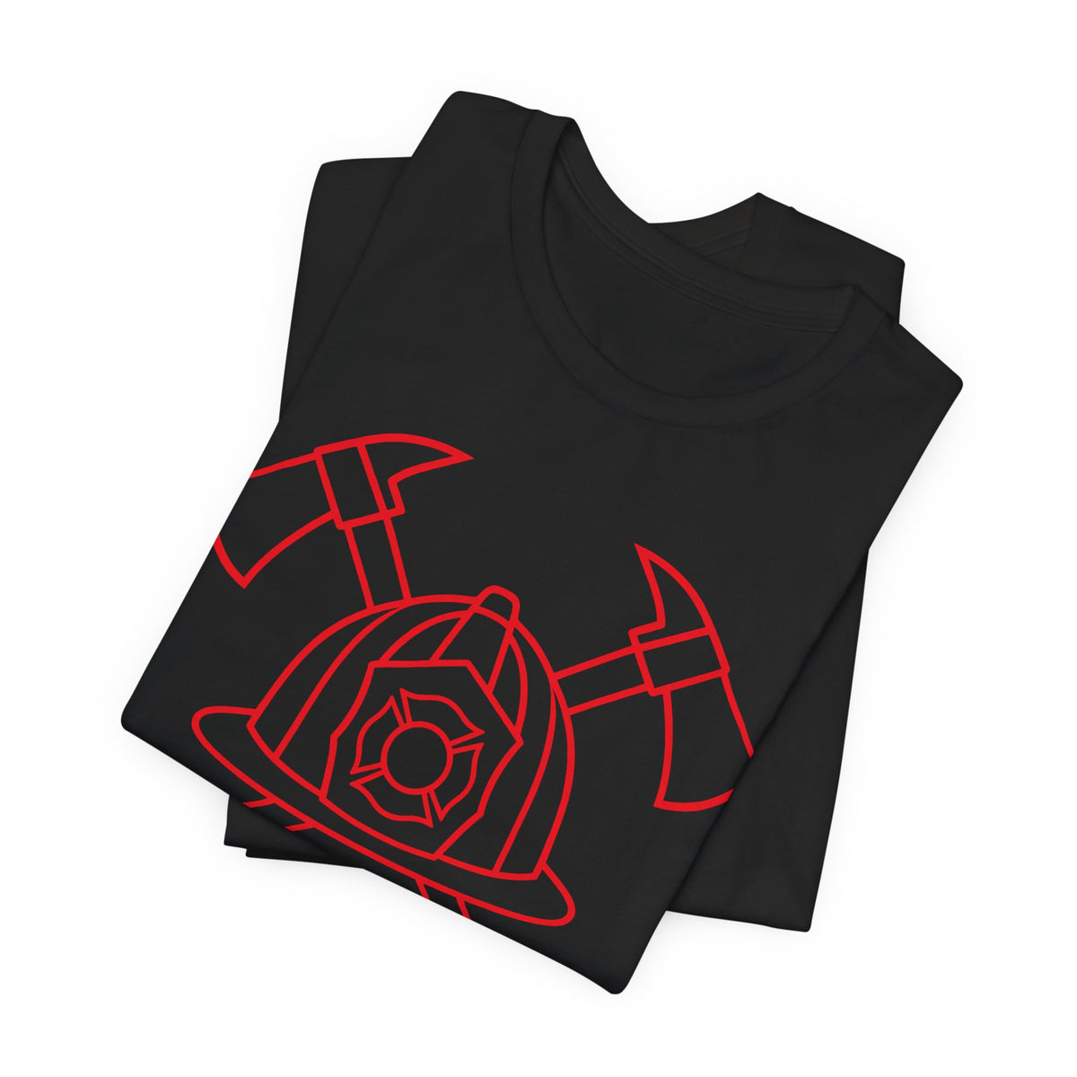 Firefighter Bold Line Emblem T-Shirt | Fire Department Gift Shirt | Firefighter Appreciation Tee