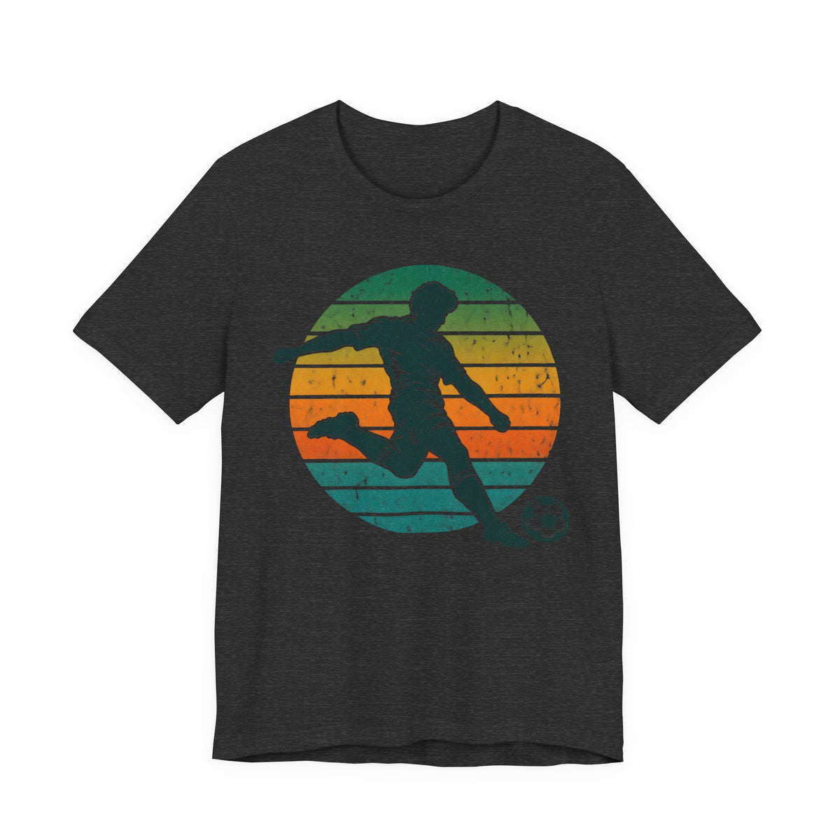 Retro Soccer Player Silhouette Tee | Vintage 90s Soccer Design | Old School Pitch Shirt | Retro Sports Gift | Soccer Throwback Gift | Classic Soccer Design