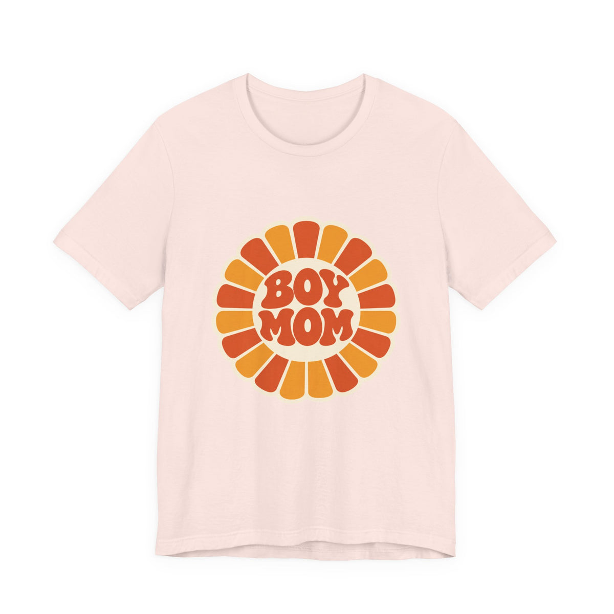 Boy Mom Sunburst Retro Badge T-Shirt | Boy Mama Shirt | Mom Life Tee | Mother's Day Gift | Retro Mom Shirt