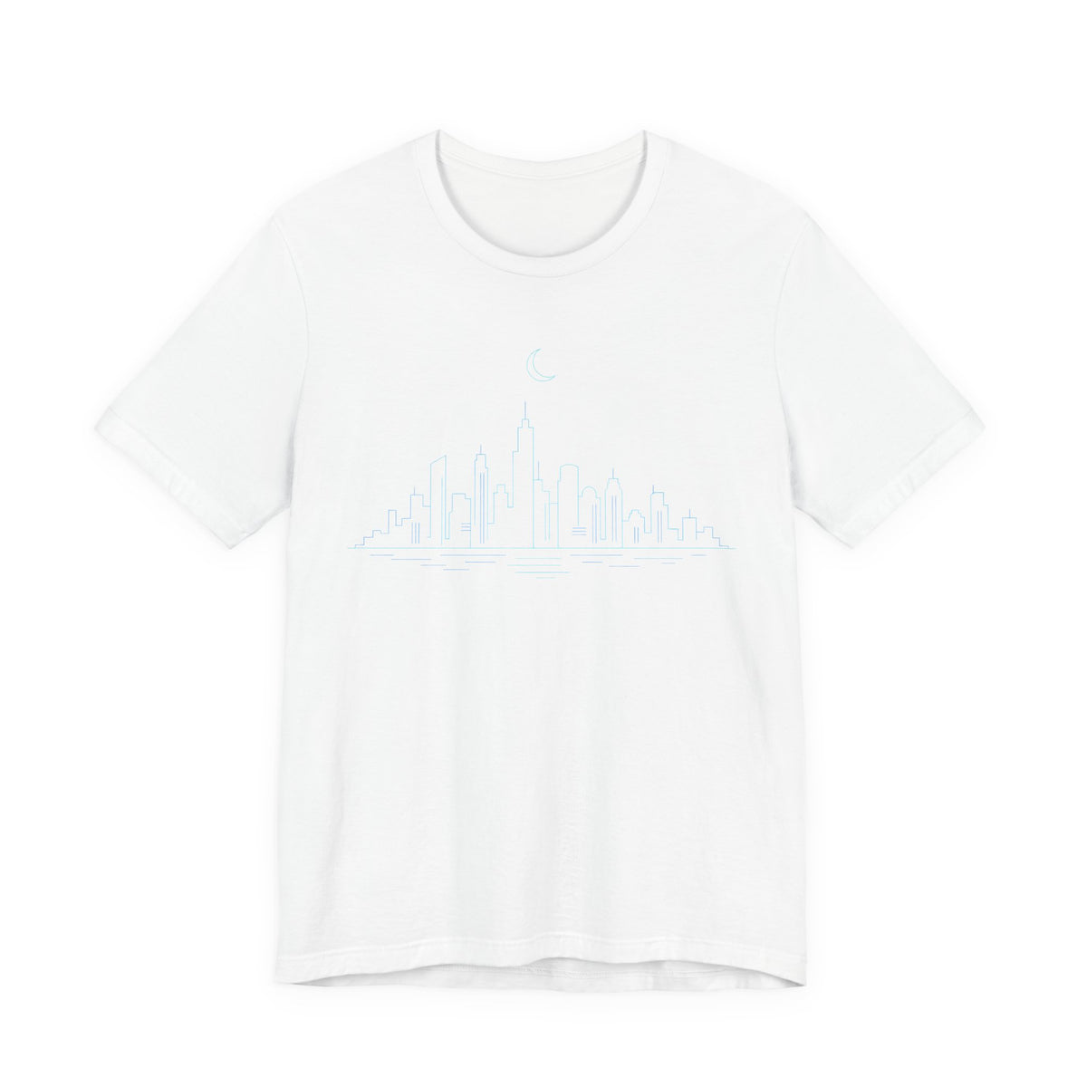 Urban Night Skyline T-Shirt | Minimalist City Line Art Tee | City Skyline Streetwear Shirt | Skyline Line Art Gift Shirt