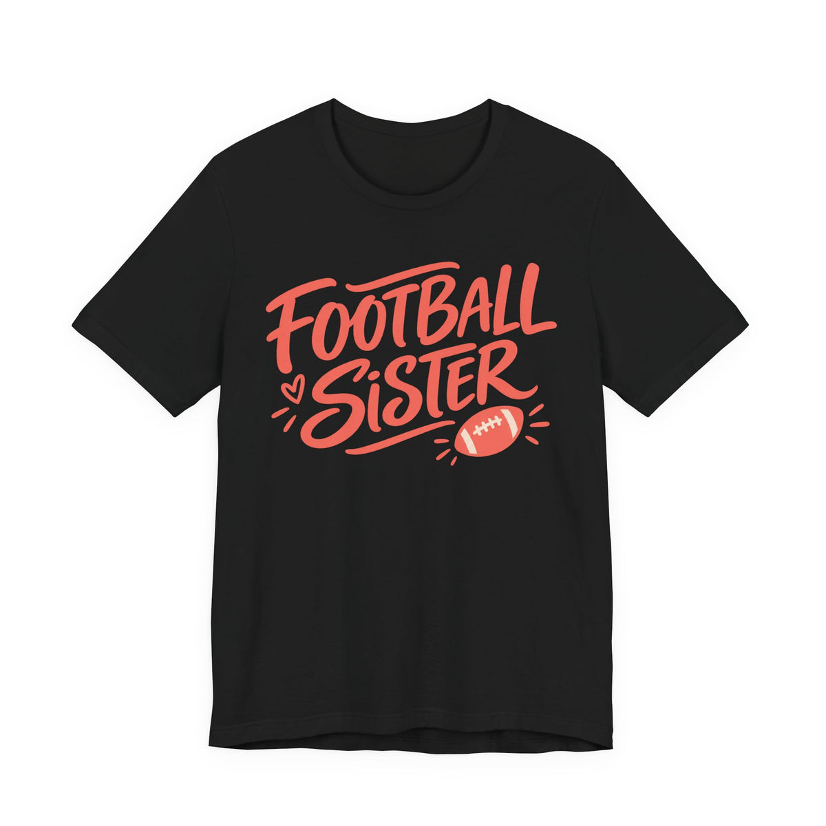 Football Sister Script Tee | Hand Lettered Sis Shirt | Proud Sister Game Day Shirt | Football Sibling Gift Tee