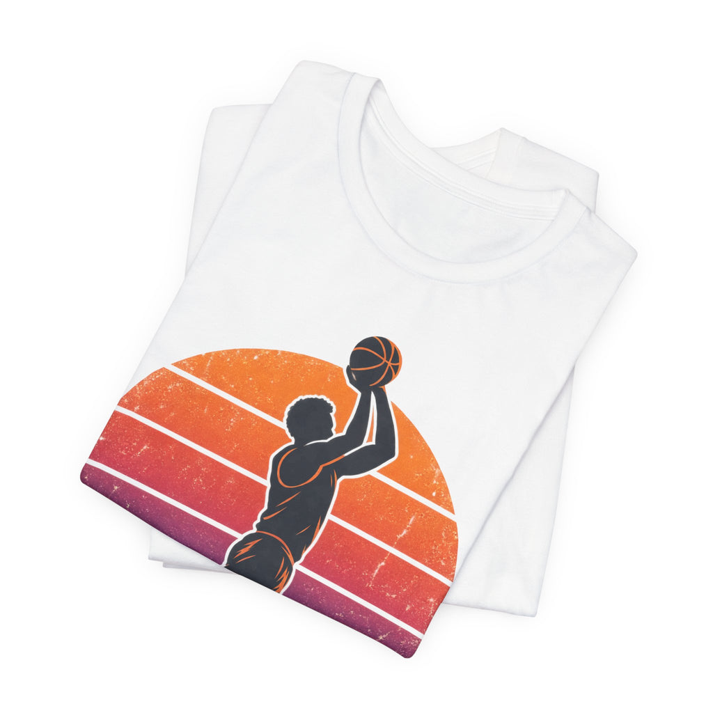 Retro Basketball Silhouette T-Shirt | Vintage 90s Hoops Tee | Old School Basketball Gift Shirt