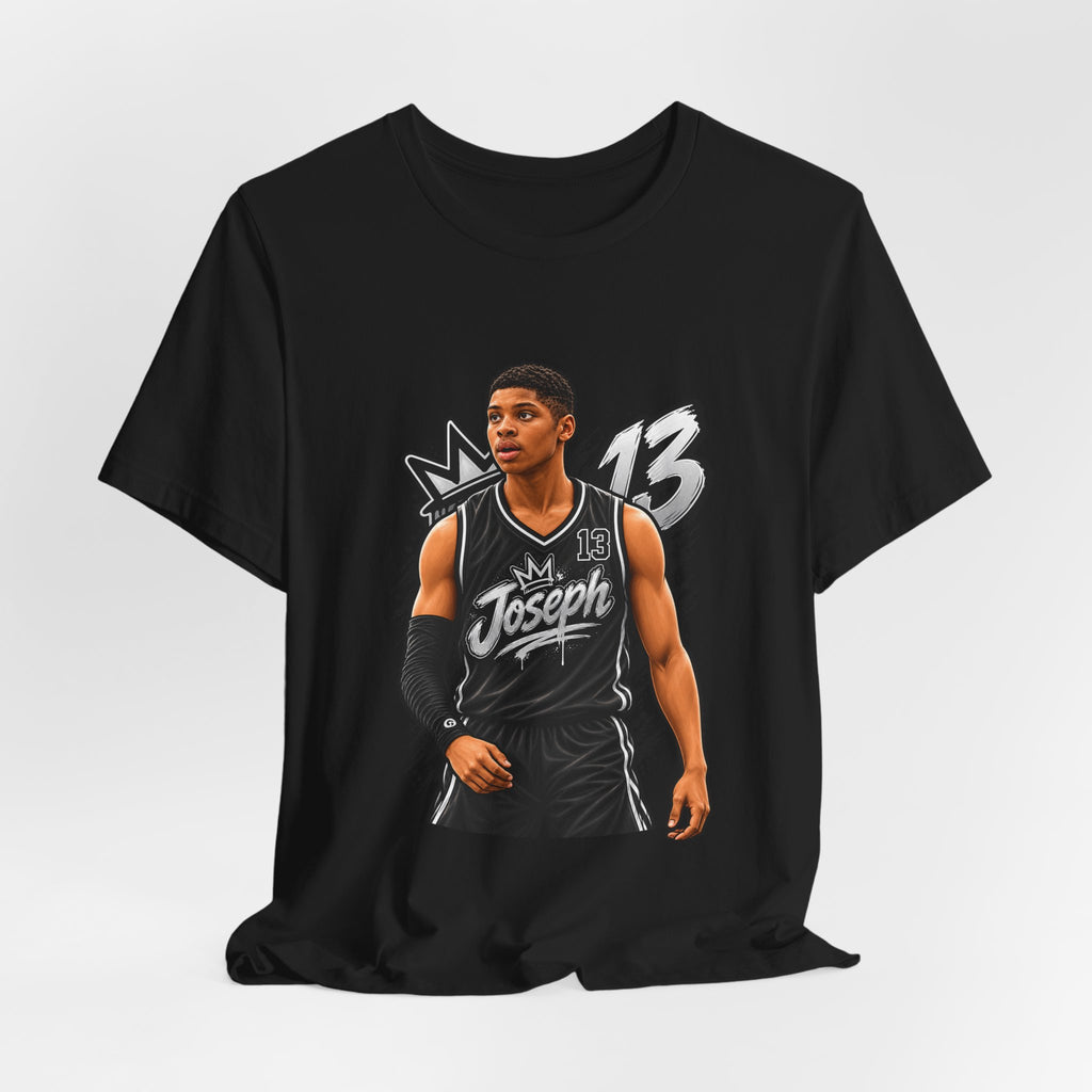 Custom Basketball Player Caricature Tee | Personalized Name & Number Jersey Design | Sports Gift PNG
