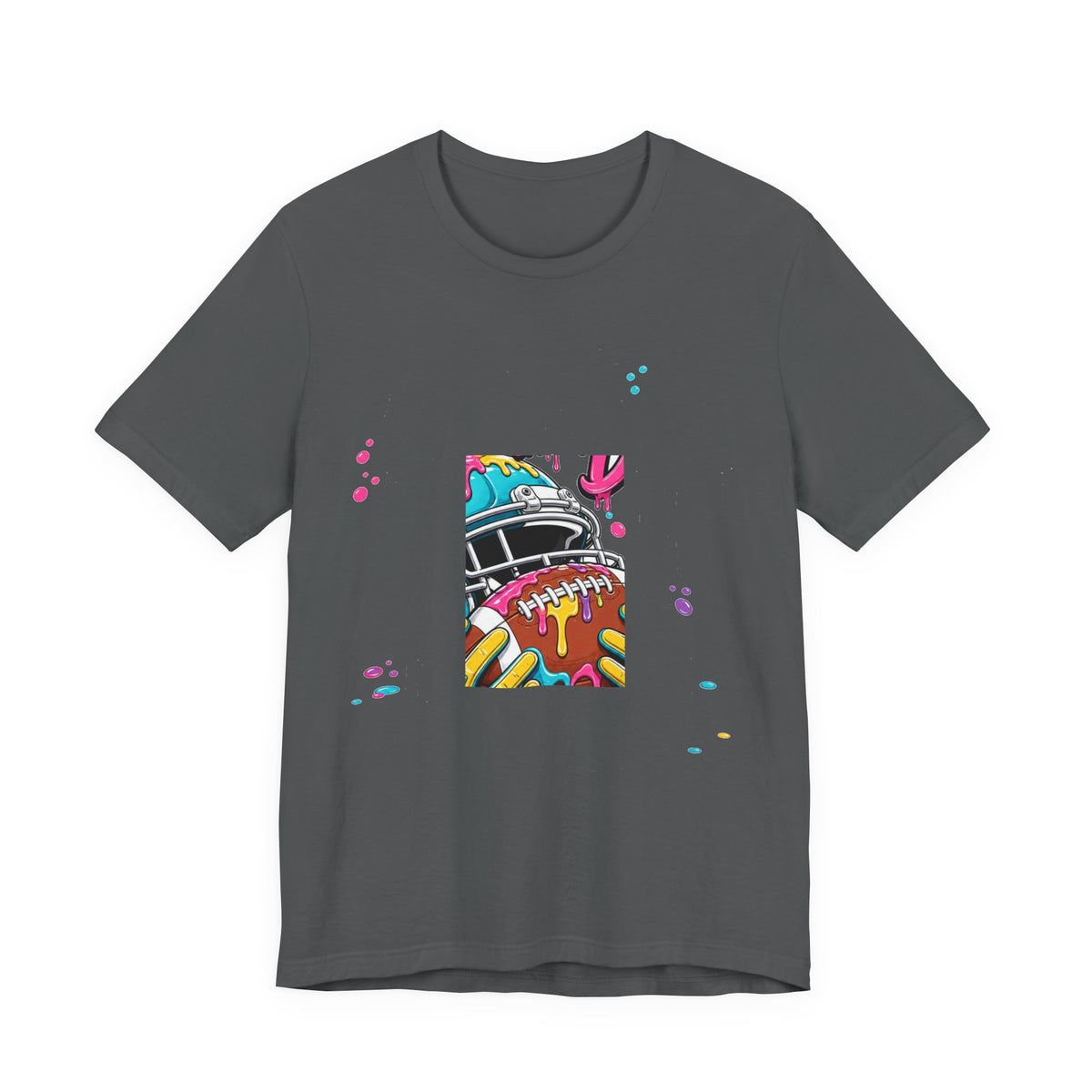 Respect The Drip Neon Tee | Bold Football Paint Drip Shirt | Football Graphic Gift | Bright Sports Tee