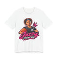 Jazzy Design Shop Mascot Tee | Basketball Girl Holding Ball Shirt | Brand Mascot Shirt | Basketball Crown Gift Tee