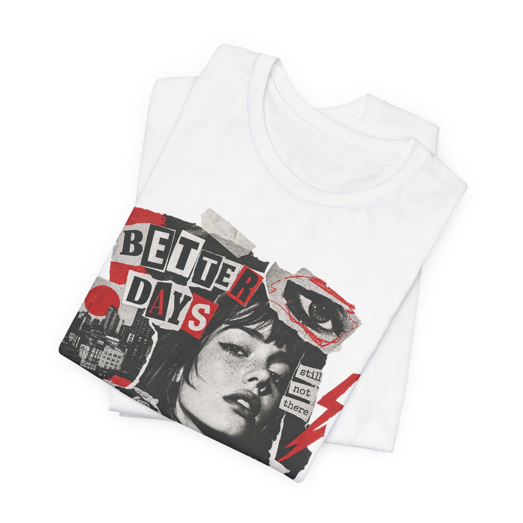 Grunge Zine Collage Tee | Torn Paper Streetwear Shirt | Alt Fashion Collage Shirt | Grunge Streetwear Gift Tee