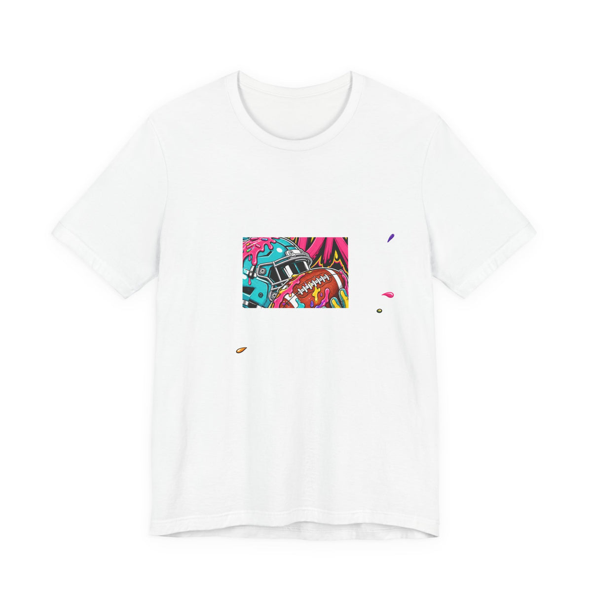 Respect The Drip Graffiti Tee | Bold Football Paint Drip Shirt | Football Graphic Gift | Street Football Tee