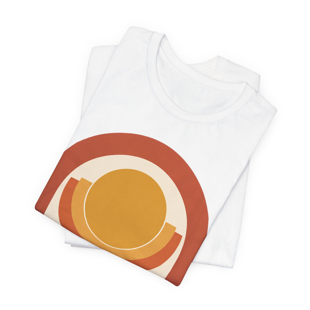 Sunset Arch Geometric T-Shirt | Bauhaus Abstract Art Tee | Modern Minimalist Gift Shirt