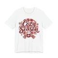 Cozy Season T-Shirt | Plaid Winter Hand-Lettered Tee | Cozy Christmas Gift Shirt