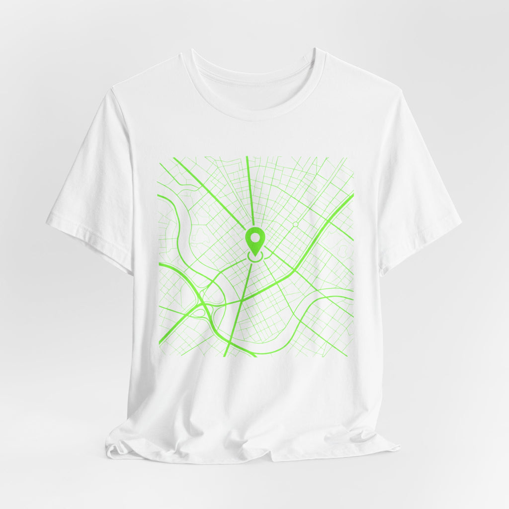 Urban City Map Tee | Streetwear Location Pin Shirt | City Map Streetwear Shirt | Urban Cartography Gift Tee