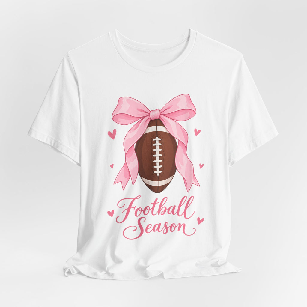 Football Mom Coquette Bow T-Shirt | Sideline Mom Tee | Football Mom Shirt | Game Day Mom Gift Shirt