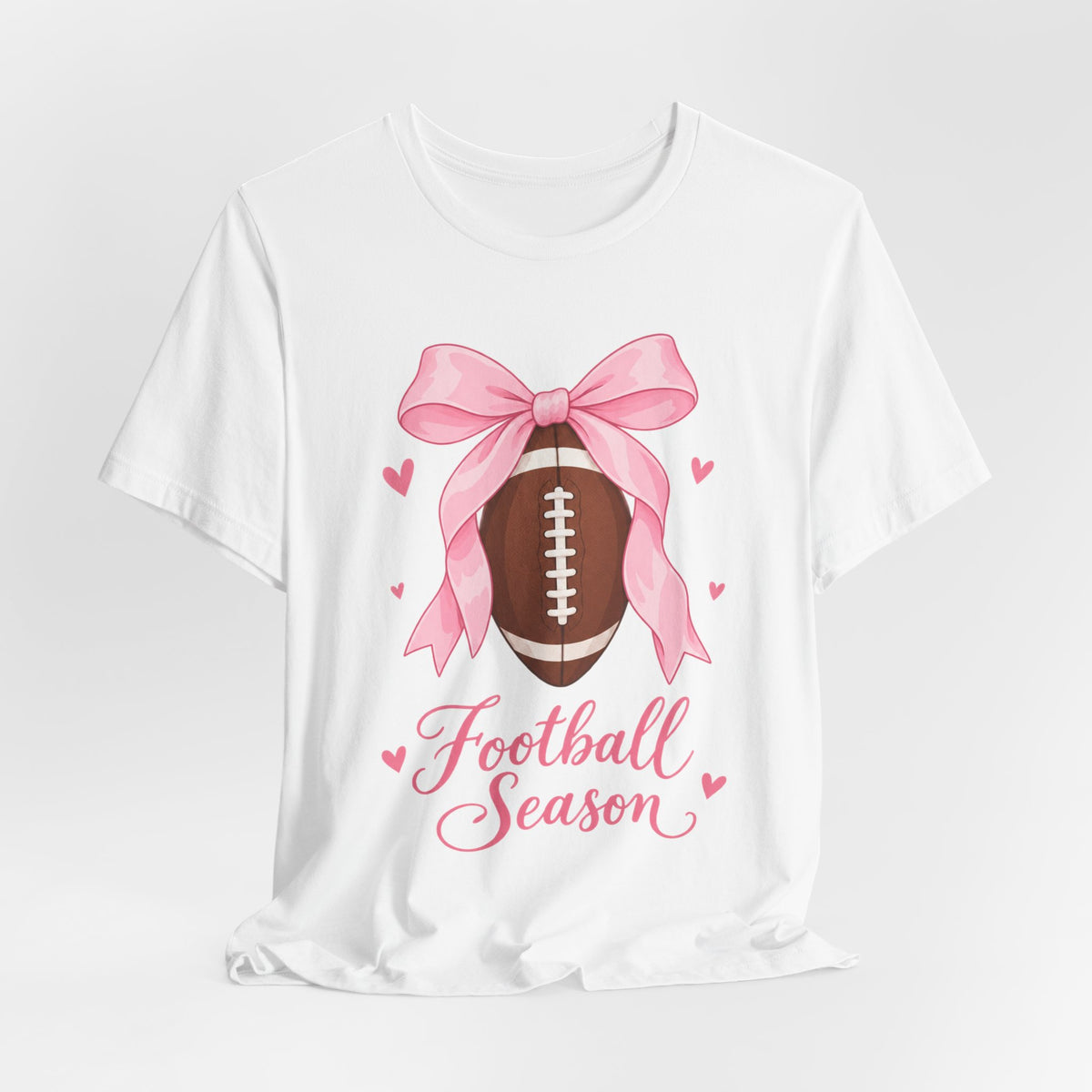 Football Mom Coquette Bow T-Shirt | Sideline Mom Tee | Football Mom Shirt | Game Day Mom Gift Shirt