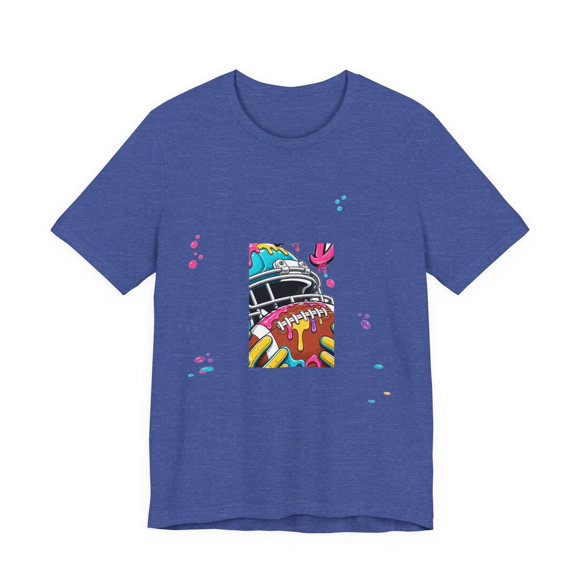 Respect The Drip Neon Tee | Bold Football Paint Drip Shirt | Football Graphic Gift | Bright Sports Tee