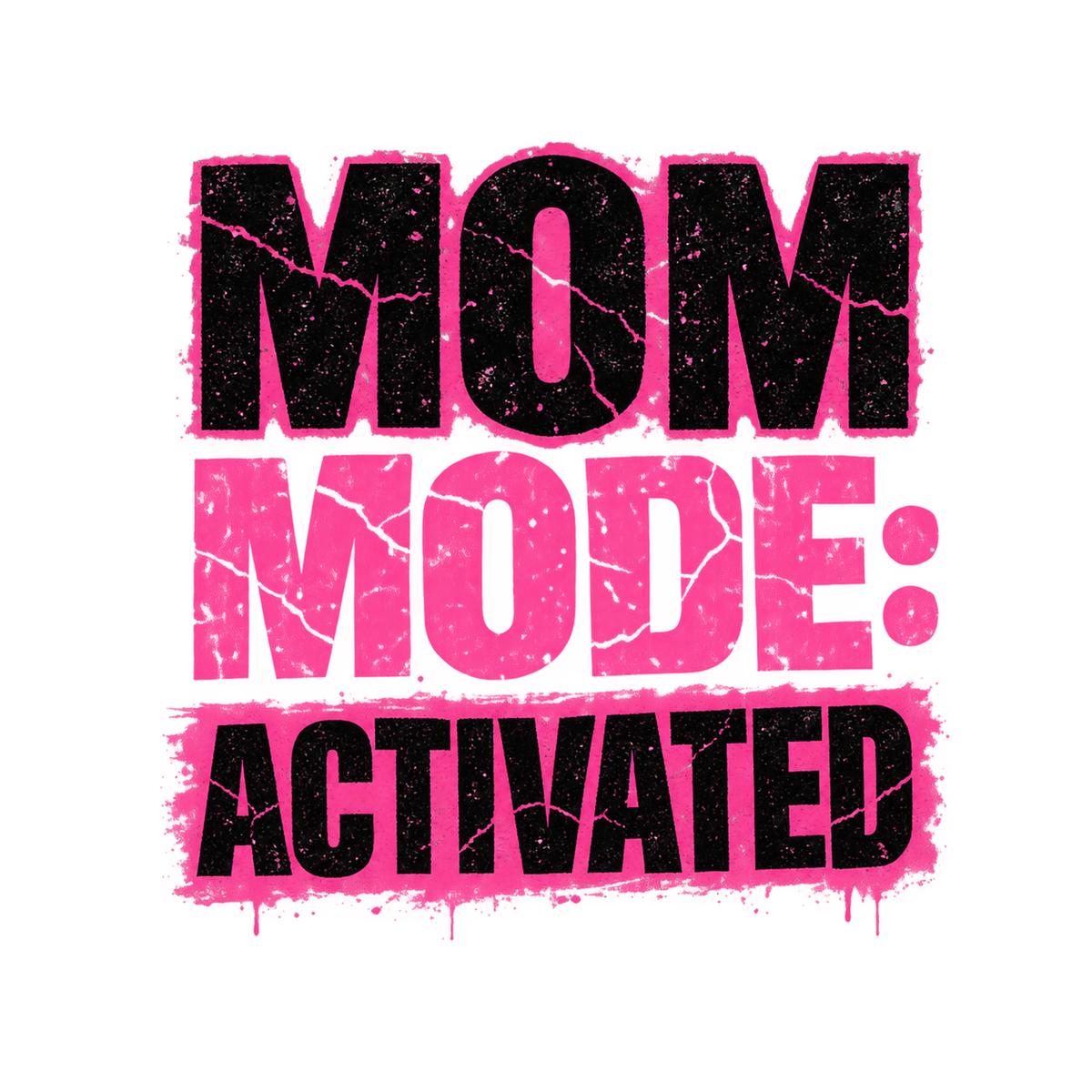 [Digital Download] Mom Mode Activated Funny Grunge T-Shirt SVG PNG EPS Cricut Silhouette Sublimation Design