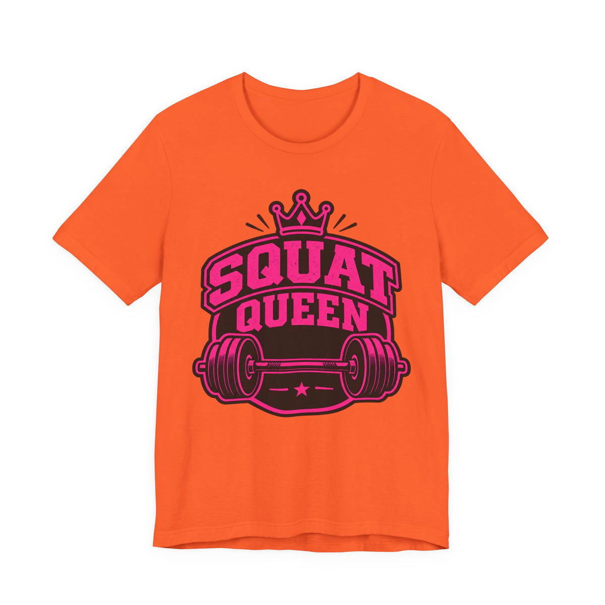 Squat Queen Retro Badge T-Shirt | Gym Girl Weightlifting Tee | Fitness Queen Gift Shirt