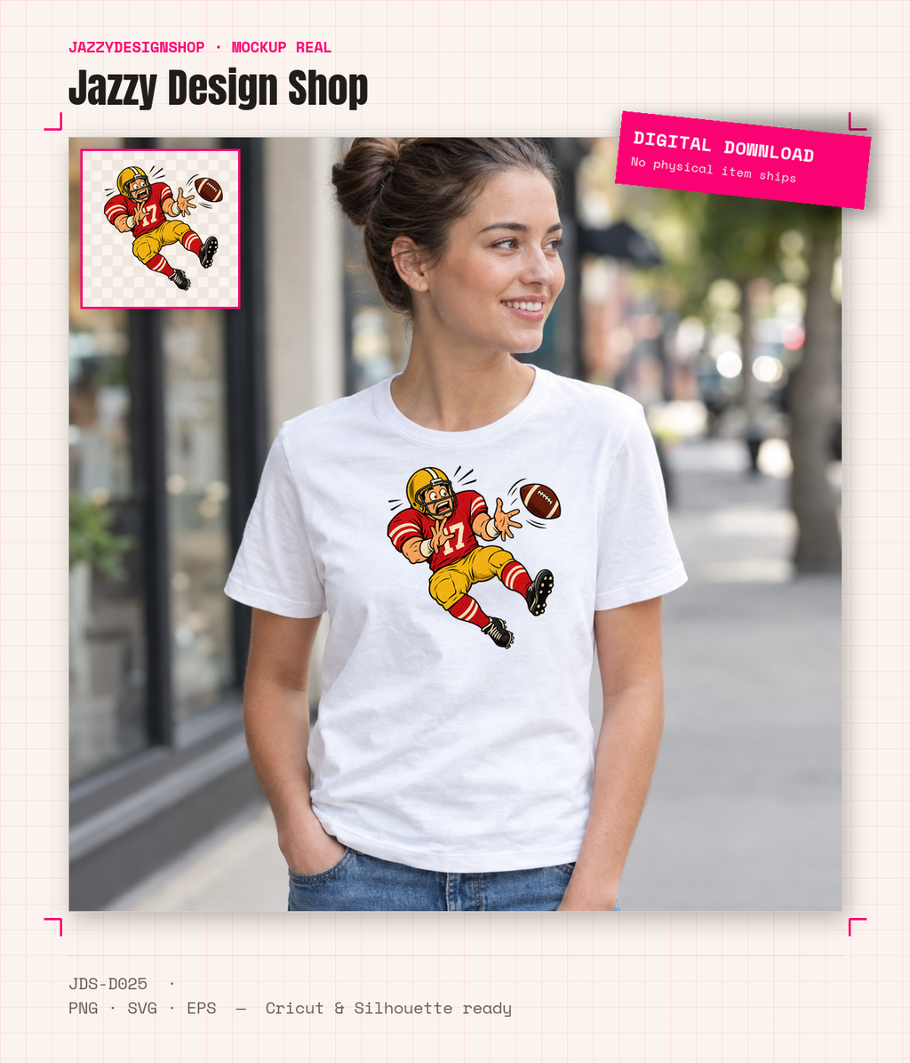 [Digital Download] Funny Football PNG SVG PNG EPS Cricut Silhouette Sublimation Design