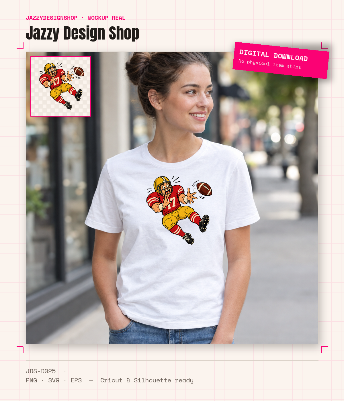 [Digital Download] Funny Football PNG SVG PNG EPS Cricut Silhouette Sublimation Design