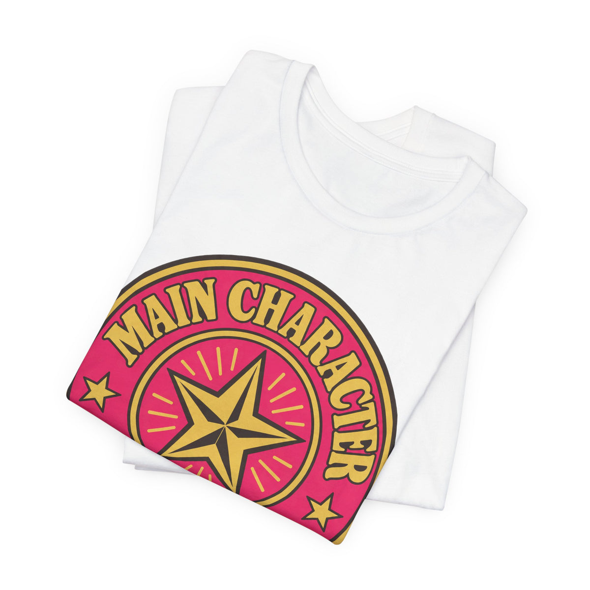 Main Character Energy T-Shirt | Retro Badge Viral Tee | TikTok Trend Gift Shirt