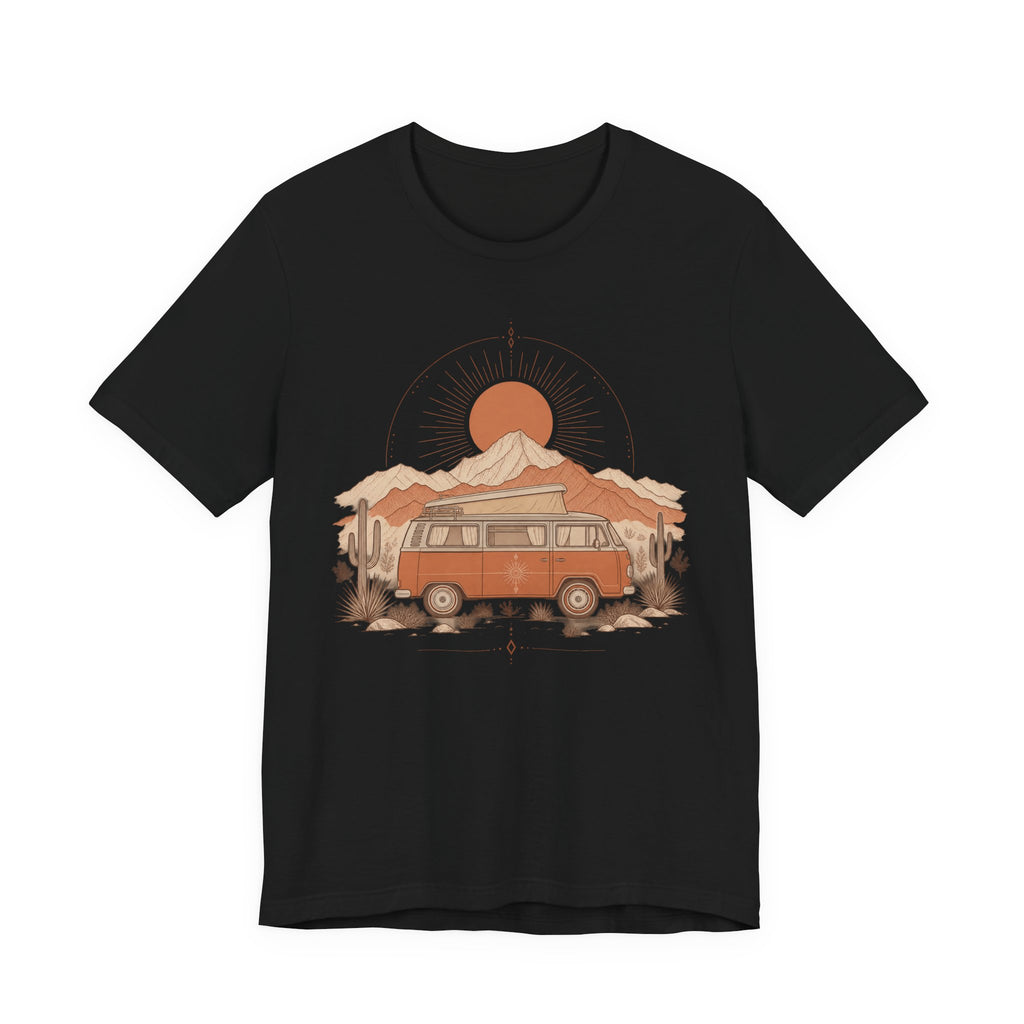 Van Life Boho Sunset T-Shirt | Camper Van Road Trip Tee | Digital Nomad Gift Shirt