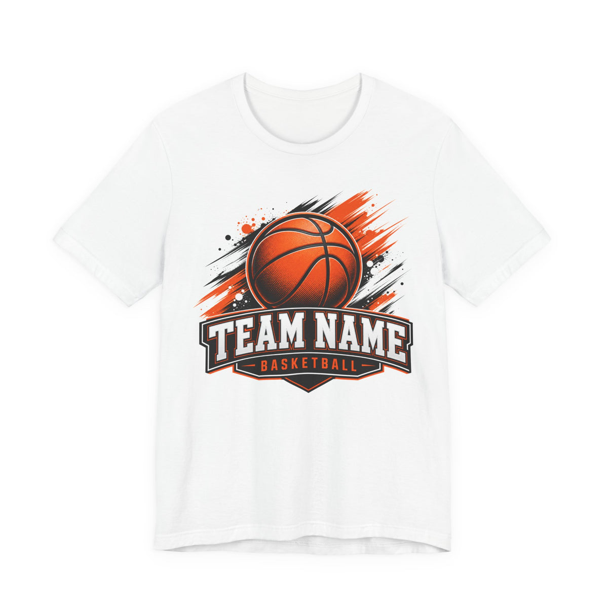 Custom Team Name Basketball Tee | Personalized Grunge Team Logo Shirt | Custom Basketball Team Gift | Bold Streak Team Logo Design