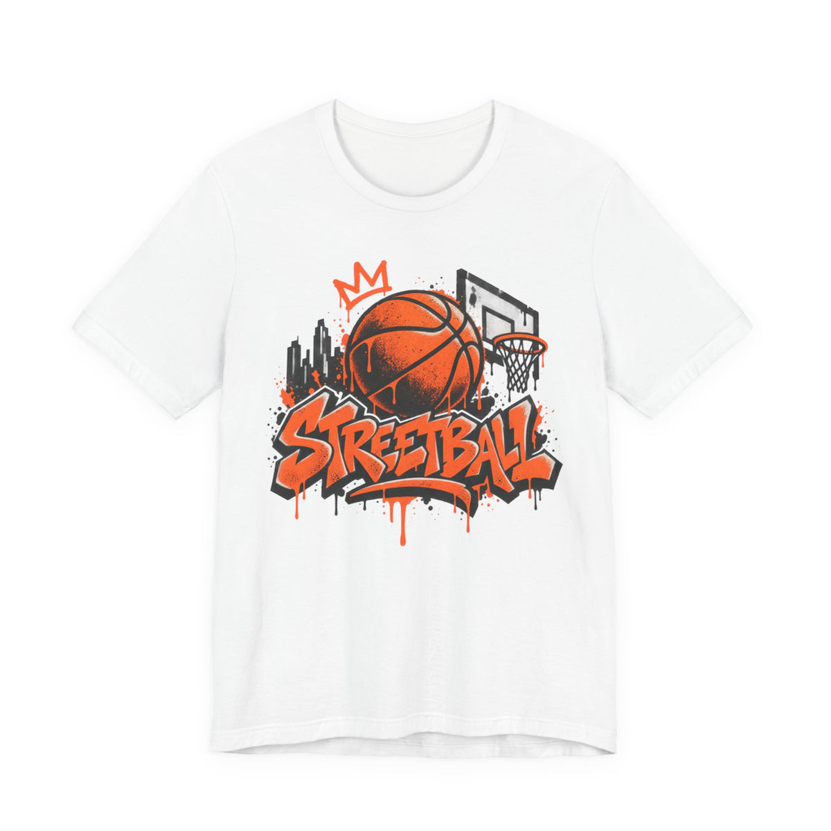 Streetball Graffiti T-Shirt | Urban Basketball Tee for Kids | Basketball Streetwear Shirt | Basketball Graffiti Gift Shirt