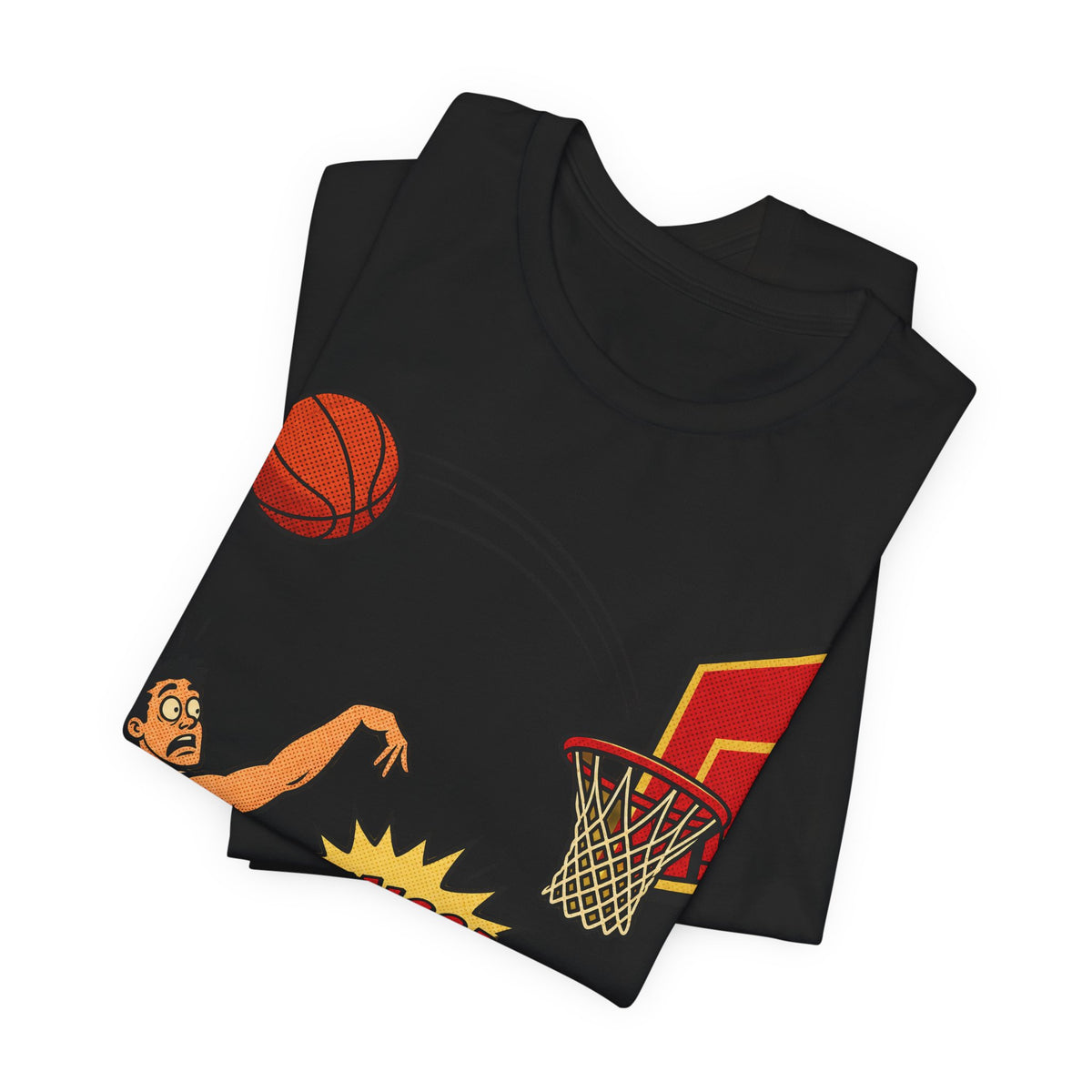 Funny Basketball T-Shirt | Airball Comic Halftone Tee | Basketball Humor Shirt | Funny Hoops Gift Shirt | Comic Basketball Tee