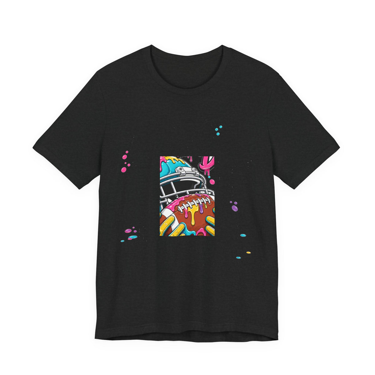 Respect The Drip Neon Tee | Bold Football Paint Drip Shirt | Football Graphic Gift | Bright Sports Tee